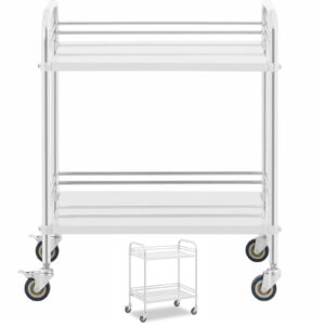 Wózek laboratoryjny zabiegowy kosmetyczny ze stali 2 półki 73 x 44 x 86 cm 20 kg 10030869 Steinberg Systems