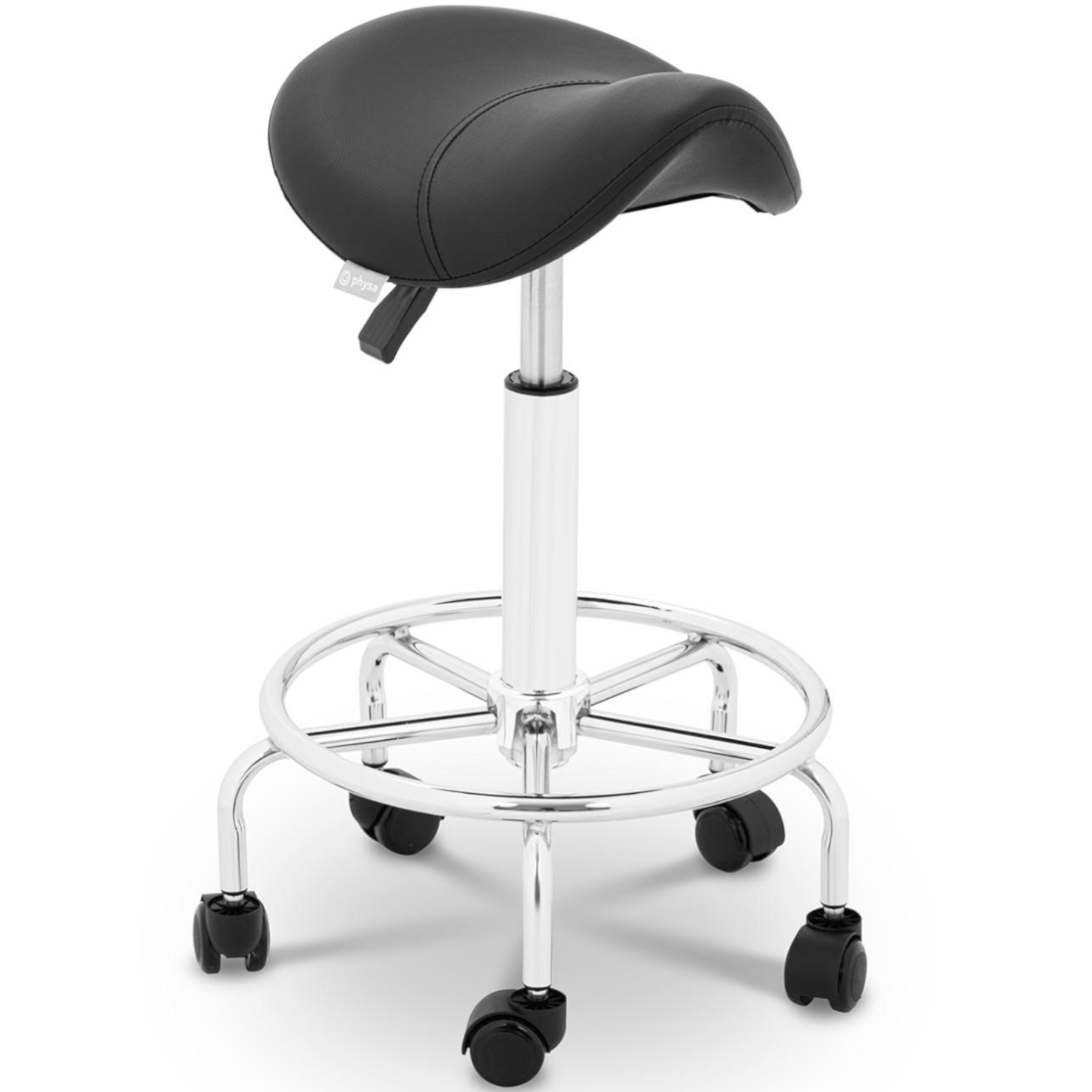 Taboret siodłowy kosmetyczny Physa Frankfurt – czarny - obrazek 2