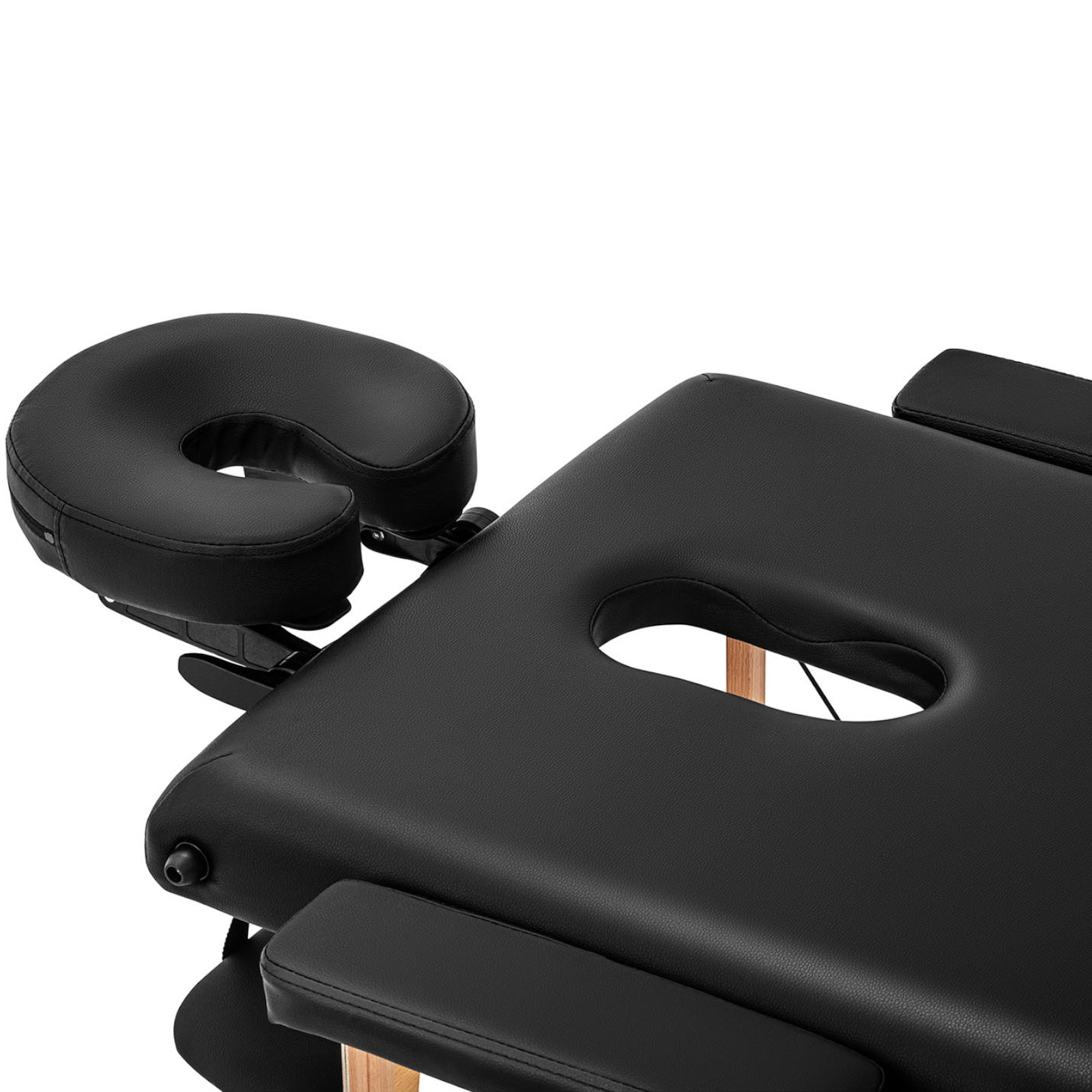 Stół łóżko do masażu drewniane przenośne składane Toulouse Black do 227 kg czarne 10040386 Physa - obrazek 3