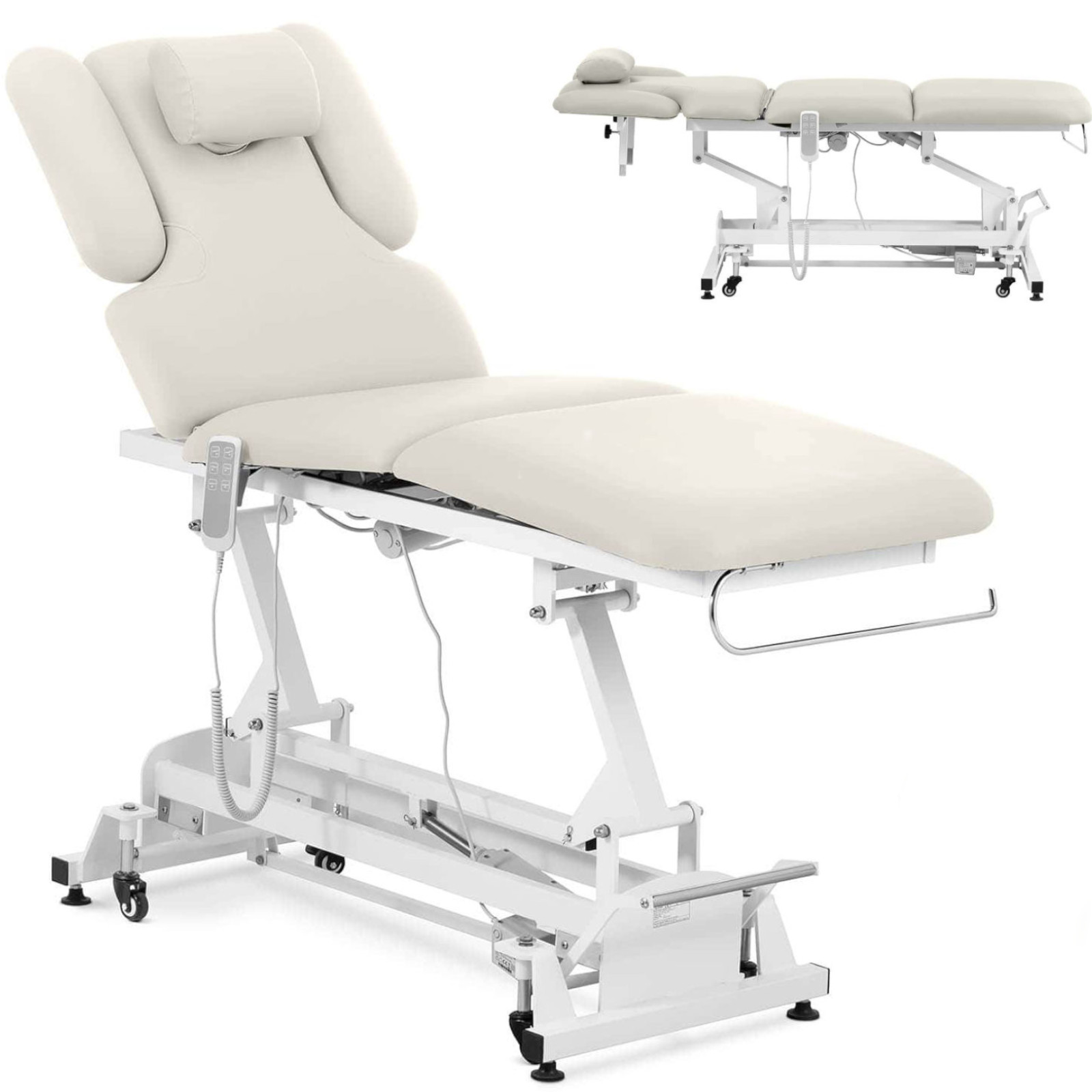 Łóżko stół kosmetyczny do masażu elektryczny 3 silniki 250 kg NANTES - beżowy 10040525 Physa