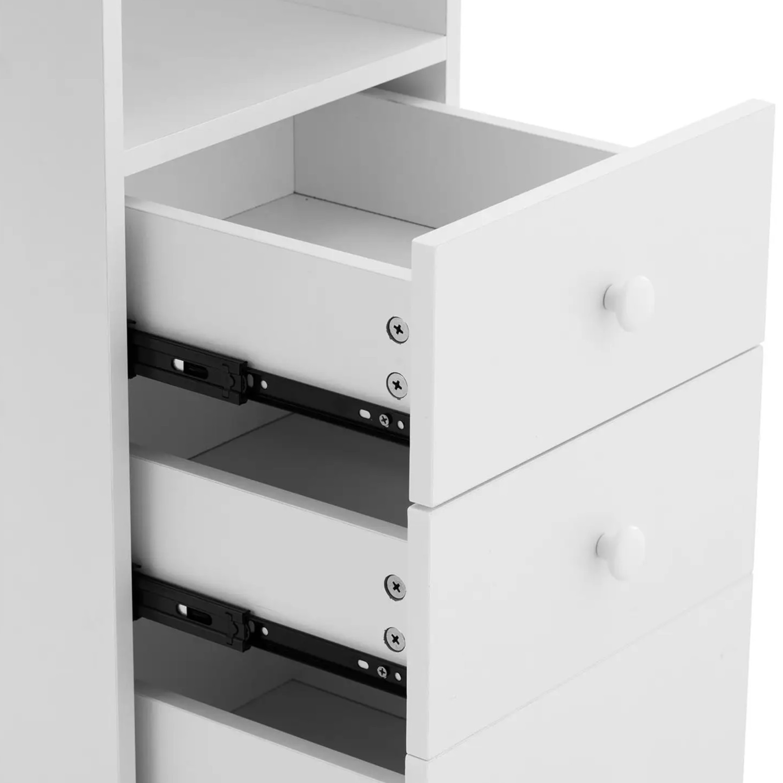 Biurko kosmetyczne do manicure z pochłaniaczem pyłu 120 x 45 cm - białe 10040577 Physa - obrazek 3