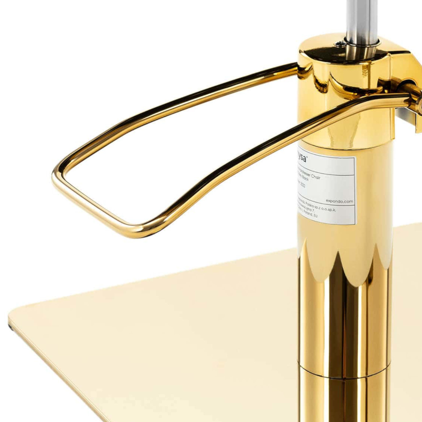 Fotel fryzjerski barberski kosmetyczny z podnóżkiem Physa OTLEY - czarny ze złotem 10040622 Physa - obrazek 3