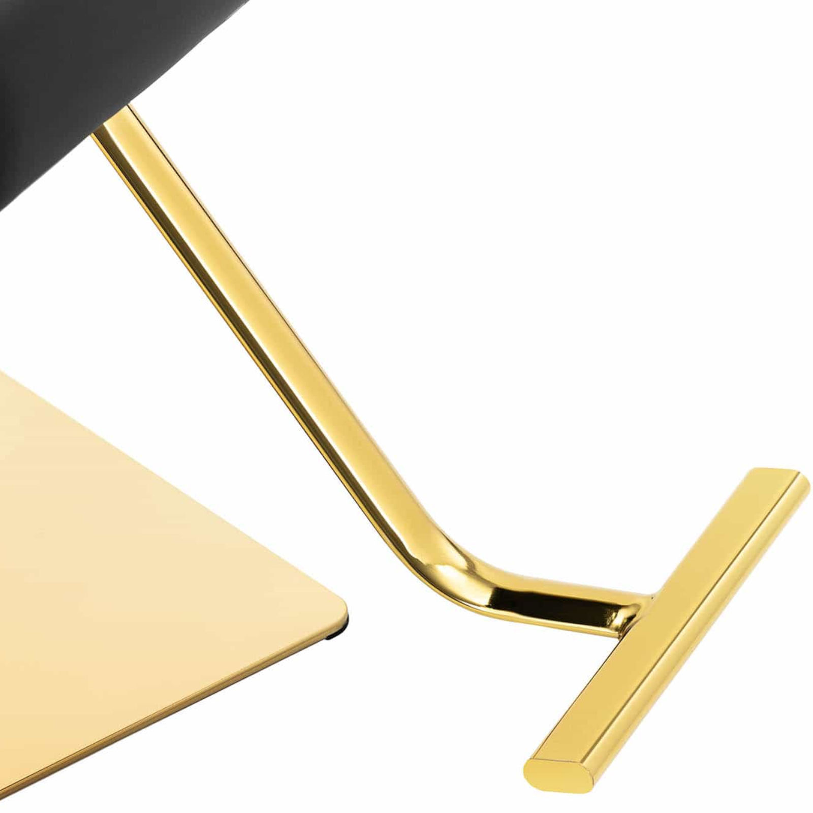 Fotel fryzjerski barberski kosmetyczny z podnóżkiem Physa OTLEY - czarny ze złotem 10040622 Physa - obrazek 5