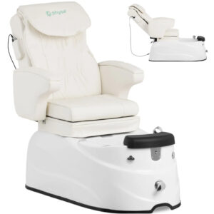 Fotel podologiczny do pedicure z masażem i brodzikiem elektryczny 105 W - biały 10040727 Physa