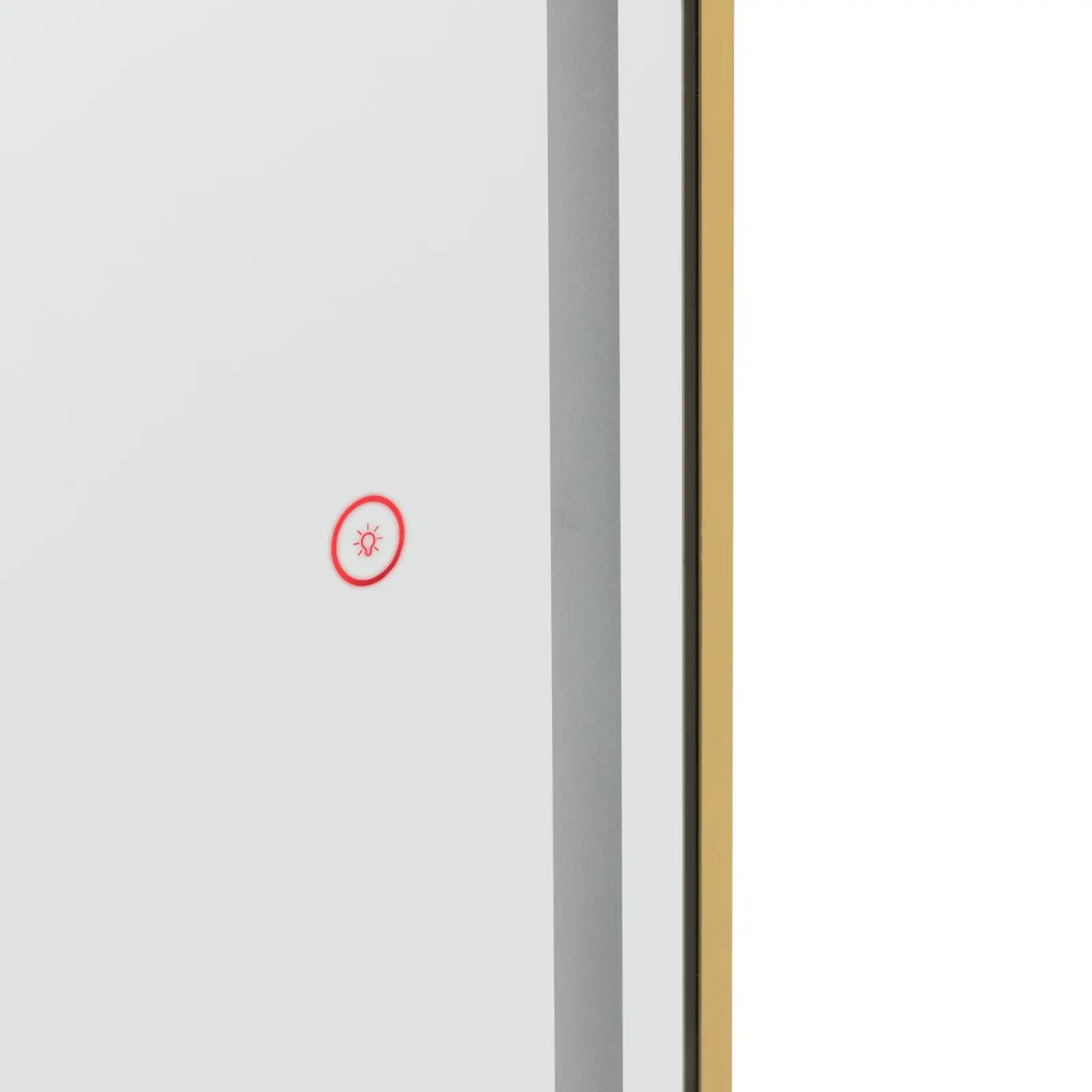 Konsola konsoleta fryzjerska lustro z oświetleniem LED owalne 180 x 70 cm - złote 10040736 Physa - obrazek 3