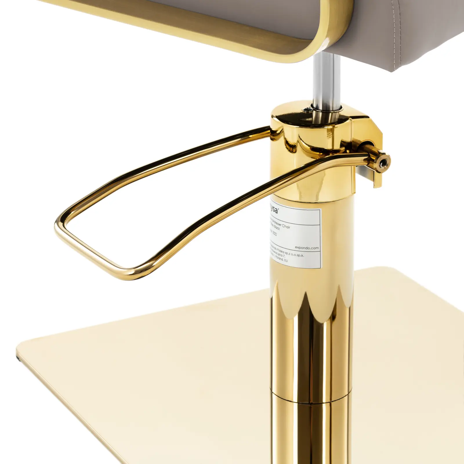 Fotel fryzjerski barberski kosmetyczny z podnóżkiem Physa OTLEY - beżowo - złoty 10040763 Physa - obrazek 4