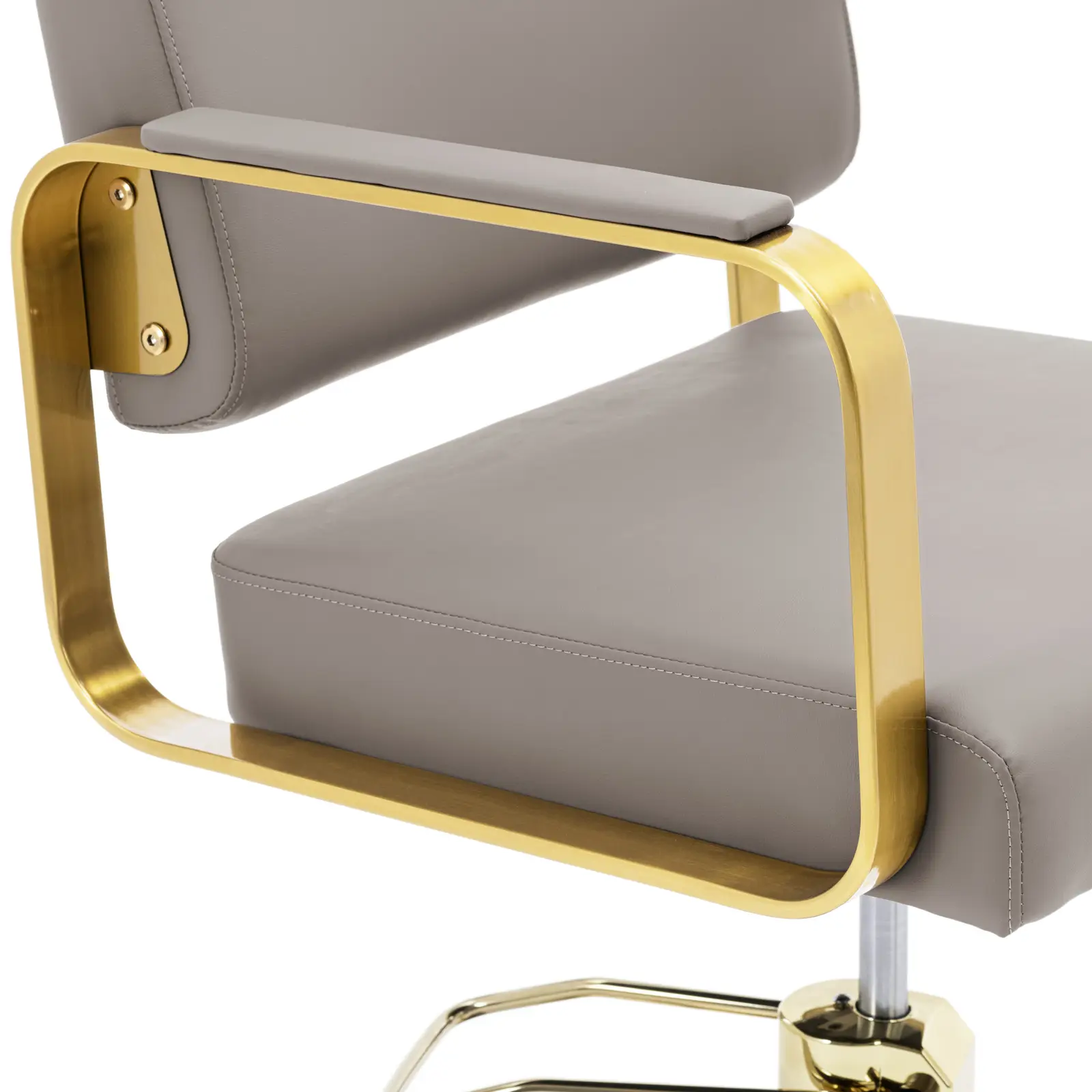 Fotel fryzjerski barberski kosmetyczny z podnóżkiem Physa OTLEY - beżowo - złoty 10040763 Physa - obrazek 5