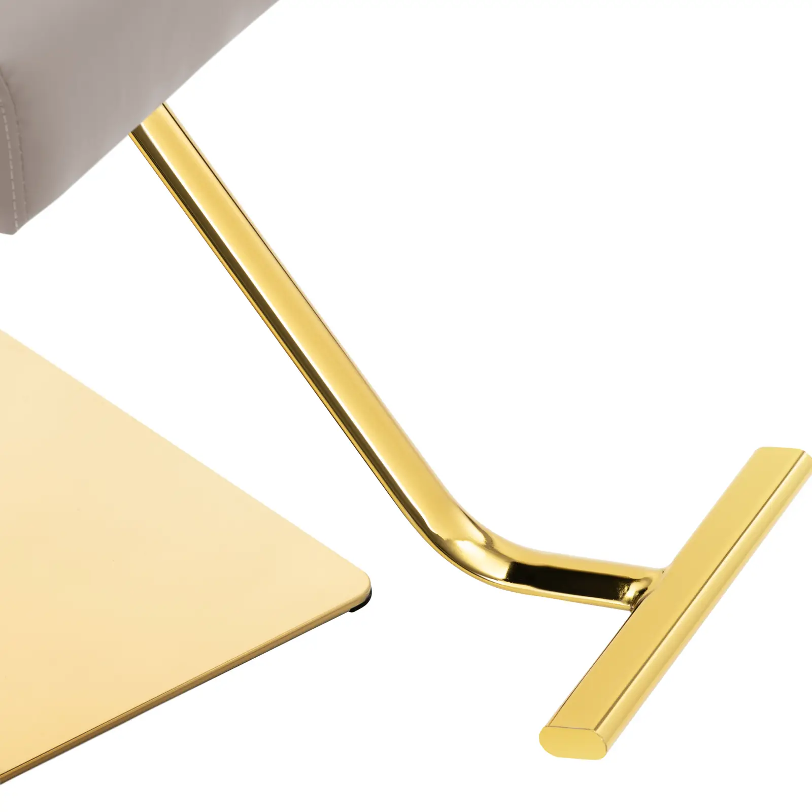 Fotel fryzjerski barberski kosmetyczny z podnóżkiem Physa OTLEY - beżowo - złoty 10040763 Physa - obrazek 6