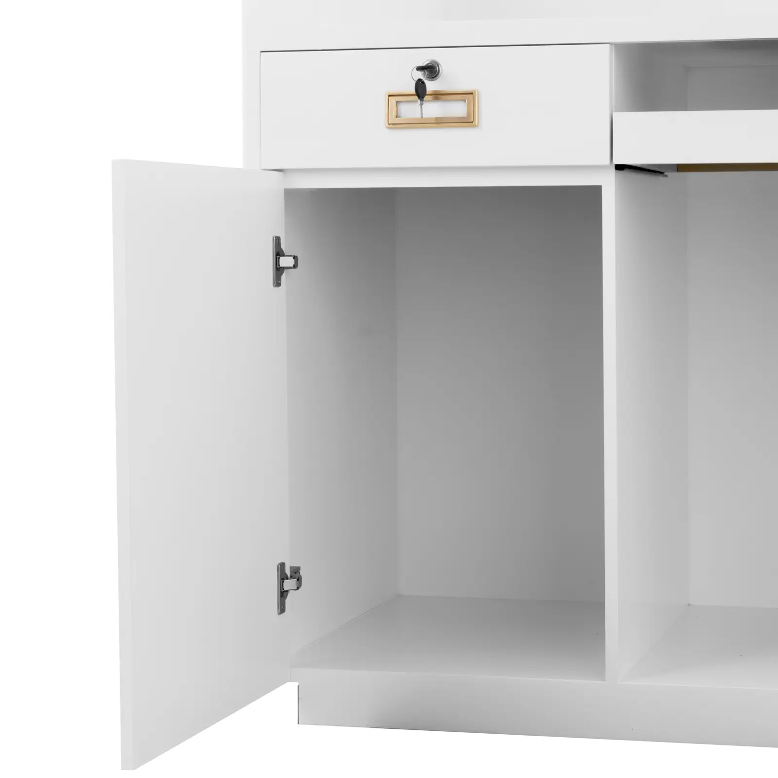 Recepcja lada recepcyjna do salonu hotelu z oświetleniem zamykana - biało złota 10040808 Physa - obrazek 4