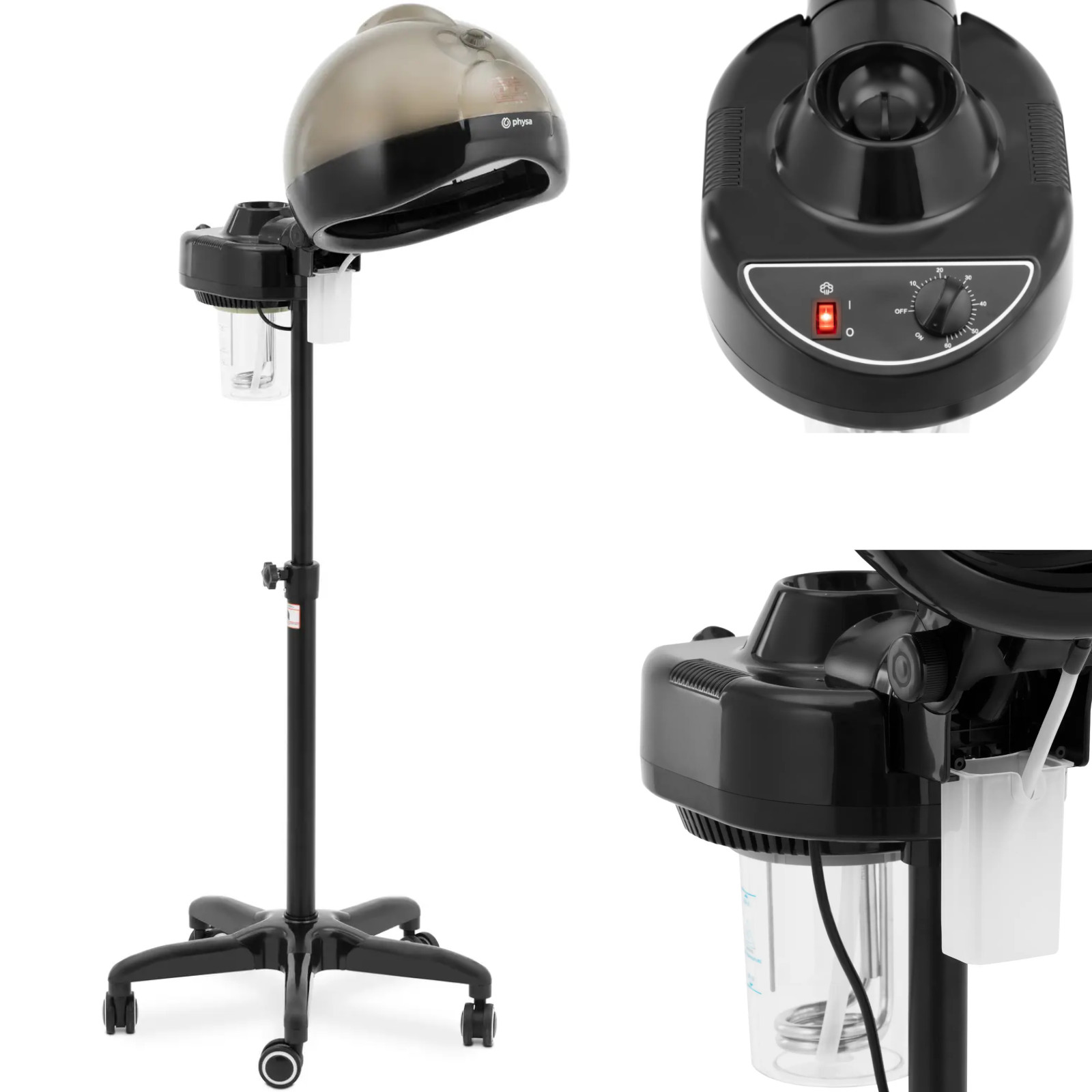Sauna fryzjerska nawilżacz do pielęgnacji włosów stojący 0.75 l 750 W 10040873 Physa