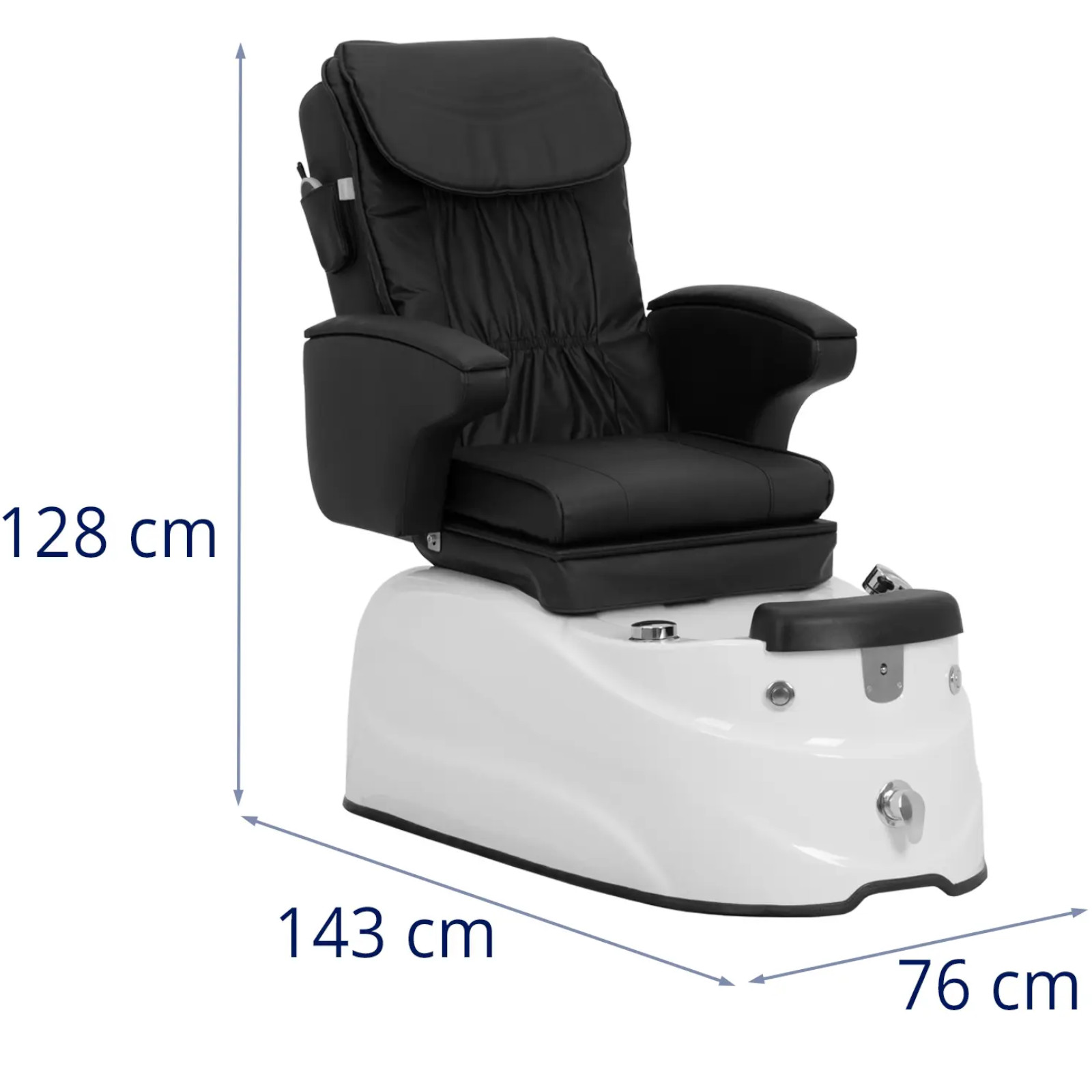 Fotel podologiczny do pedicure z funkcją masażu brodzikiem - czarny 10040879 Physa - obrazek 8