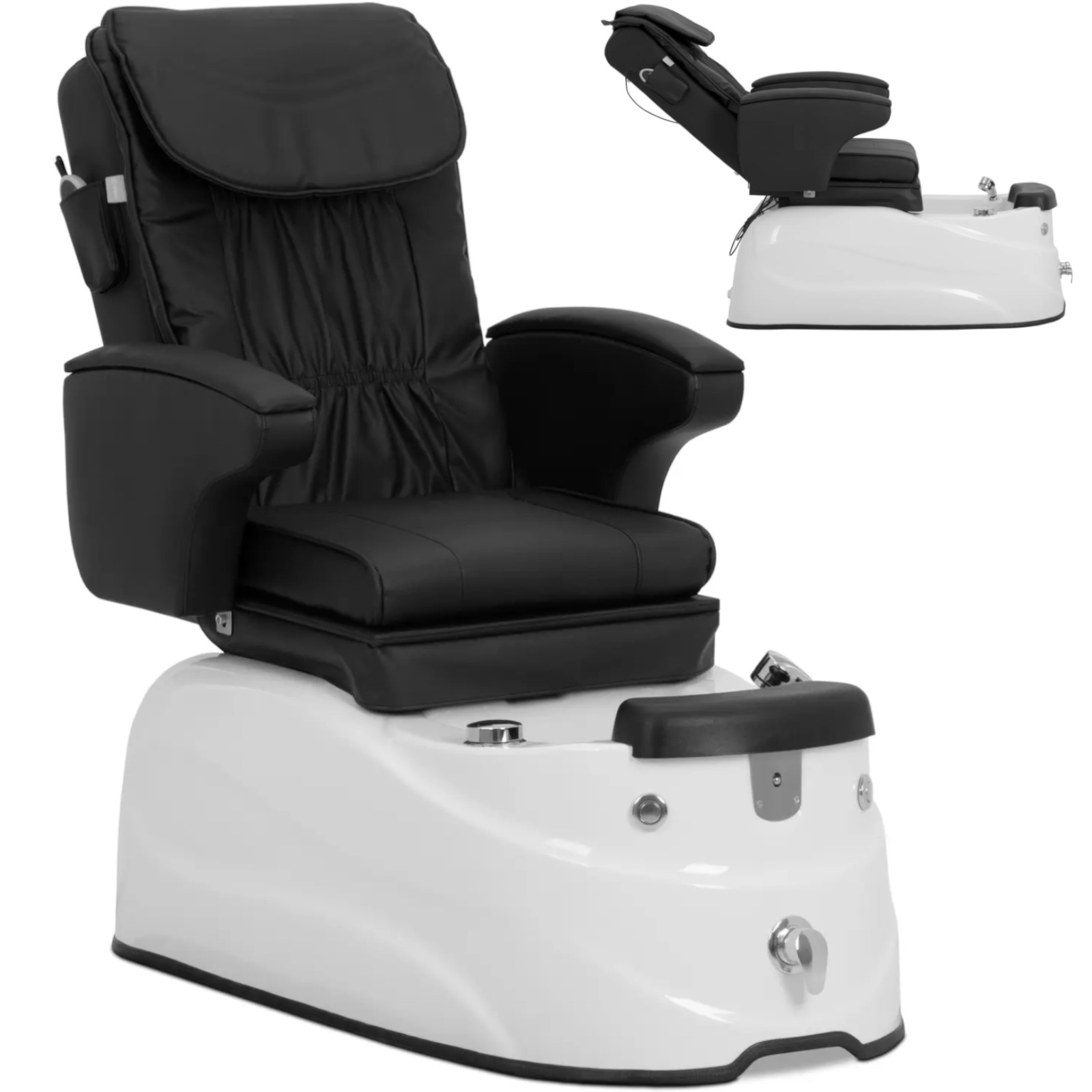 Fotel podologiczny do pedicure z funkcją masażu brodzikiem - czarny 10040879 Physa