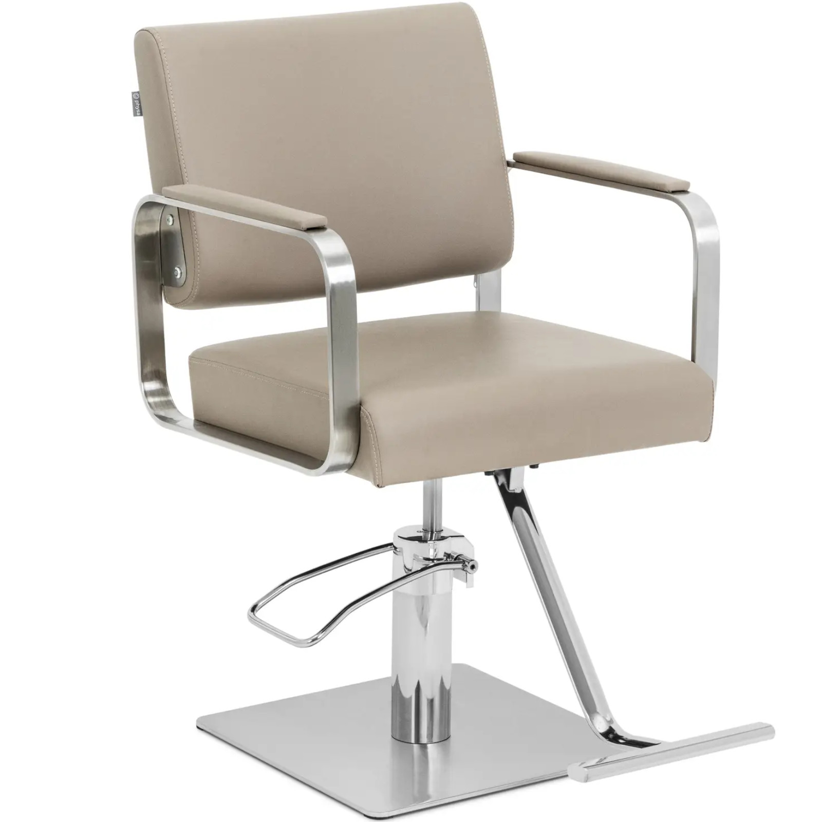 Fotel fryzjerski barberski kosmetyczny z podnóżkiem Physa OTLEY - beżowo srebrny 10040889 Physa - obrazek 2