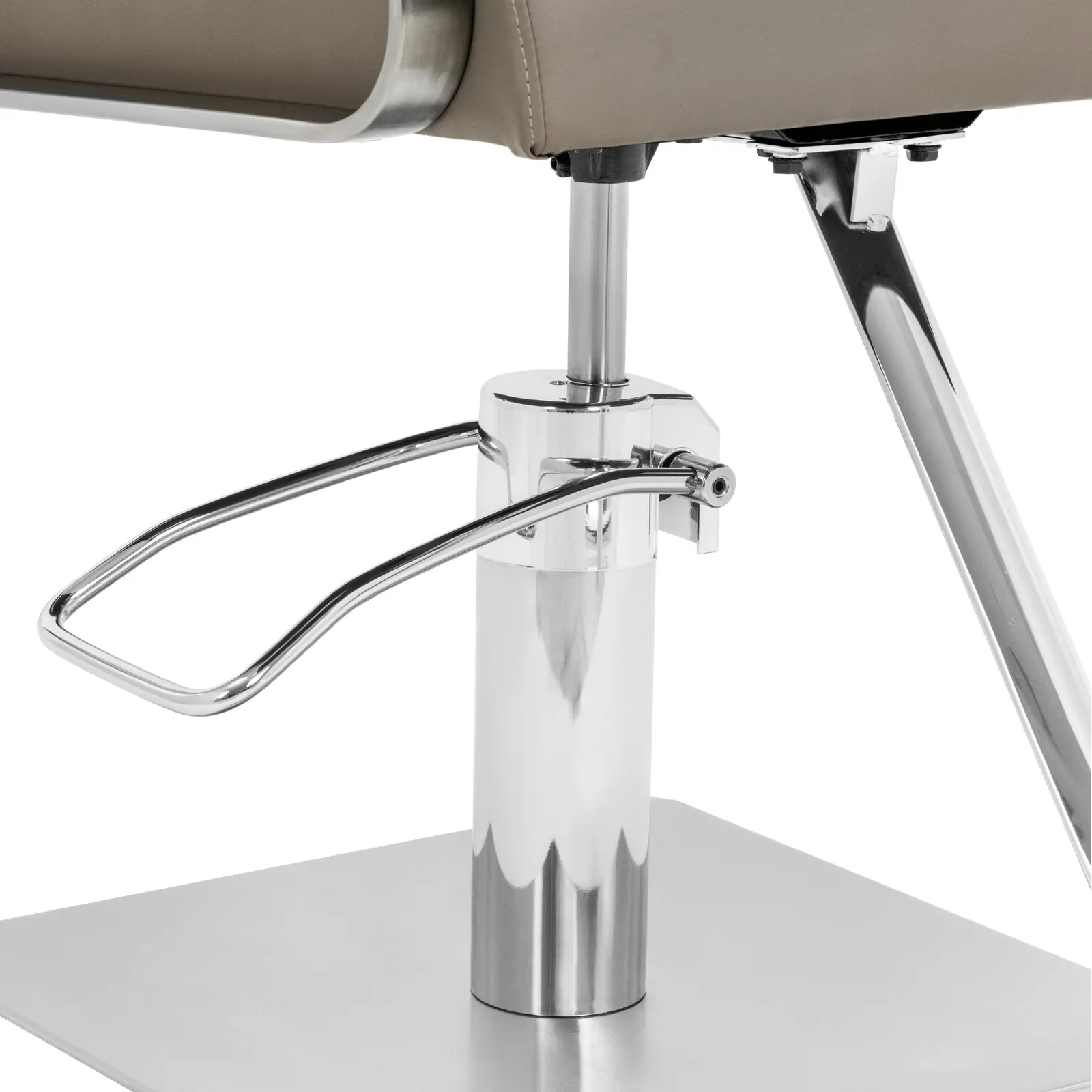 Fotel fryzjerski barberski kosmetyczny z podnóżkiem Physa OTLEY - beżowo srebrny 10040889 Physa - obrazek 3