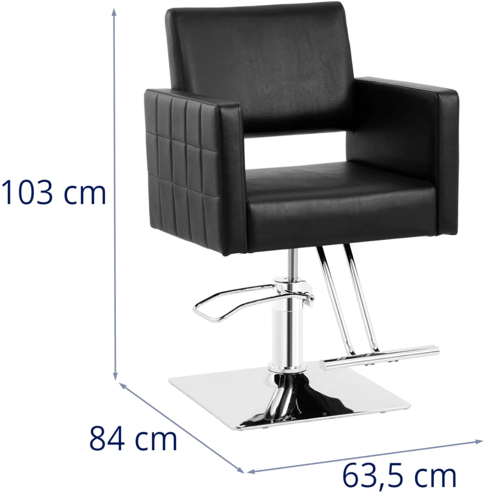 Fotel fryzjerski barberski kosmetyczny z podnóżkiem Physa RIBBLETON - czarny 10040905 Physa - obrazek 5