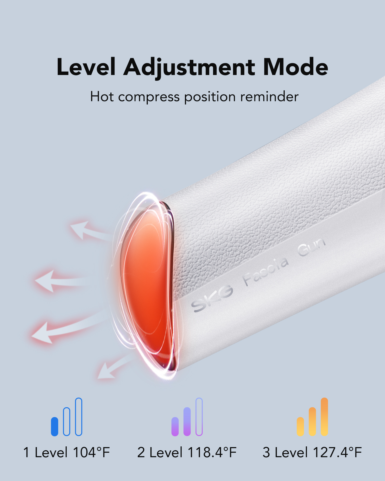 Masażer pistolet do masażu 3 głowice do całego ciała SKG F5-EN - biały 6944527438028 SKG - obrazek 10