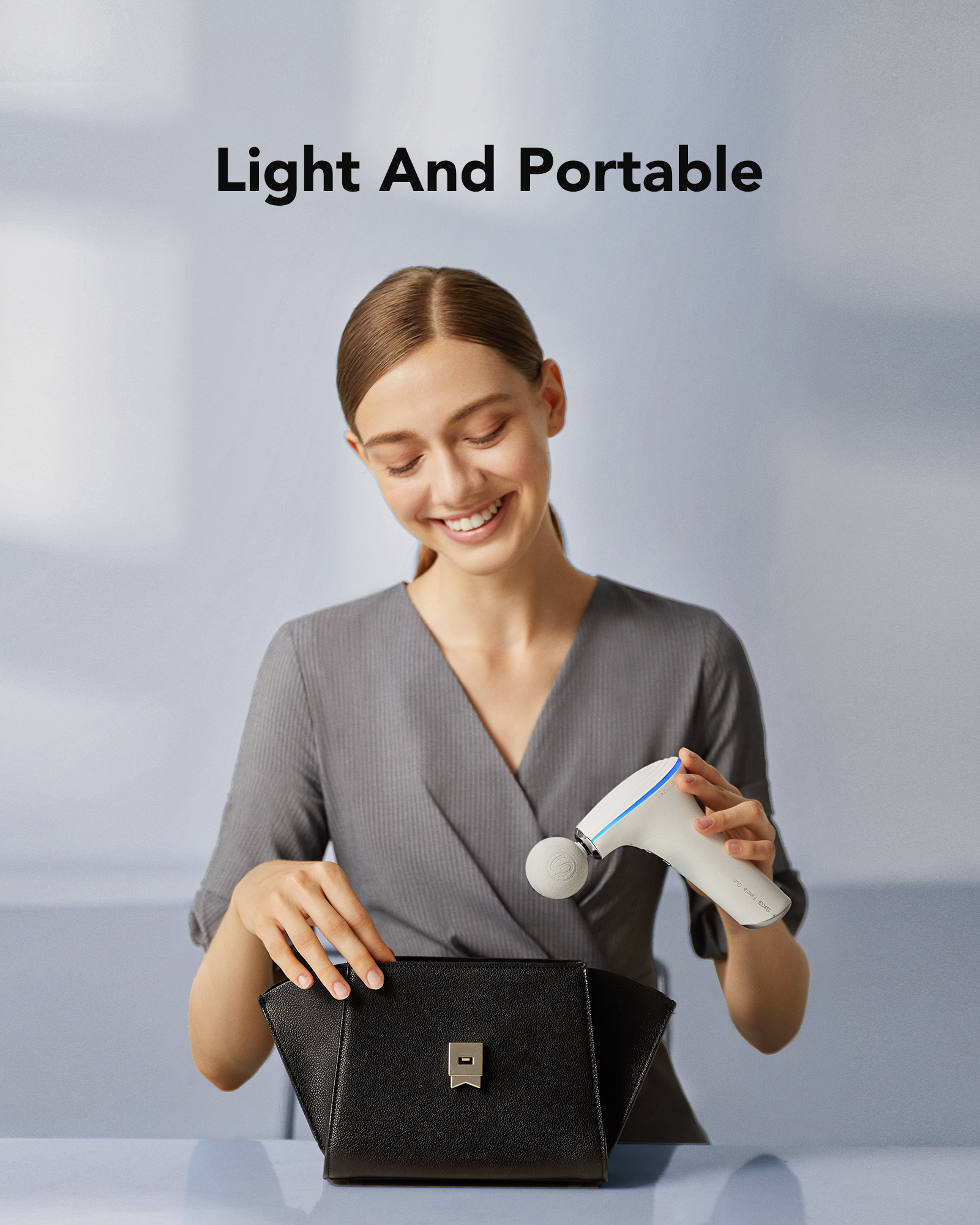 Masażer pistolet do masażu 3 głowice do całego ciała SKG F5-EN - biały 6944527438028 SKG - obrazek 11