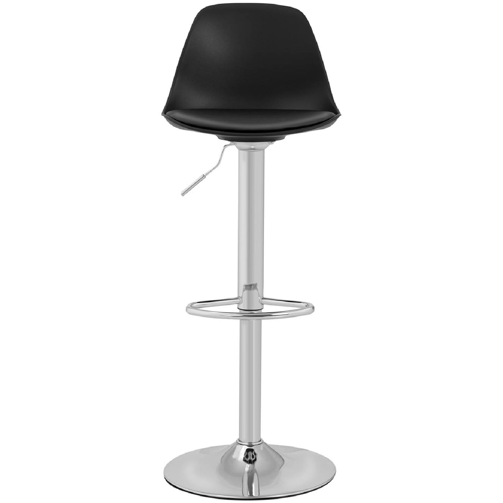 Hoker stołek krzesło barowe obrotowe tapicerowane 4 szt. czarne 10260128 FROMMSTARCK - obrazek 6
