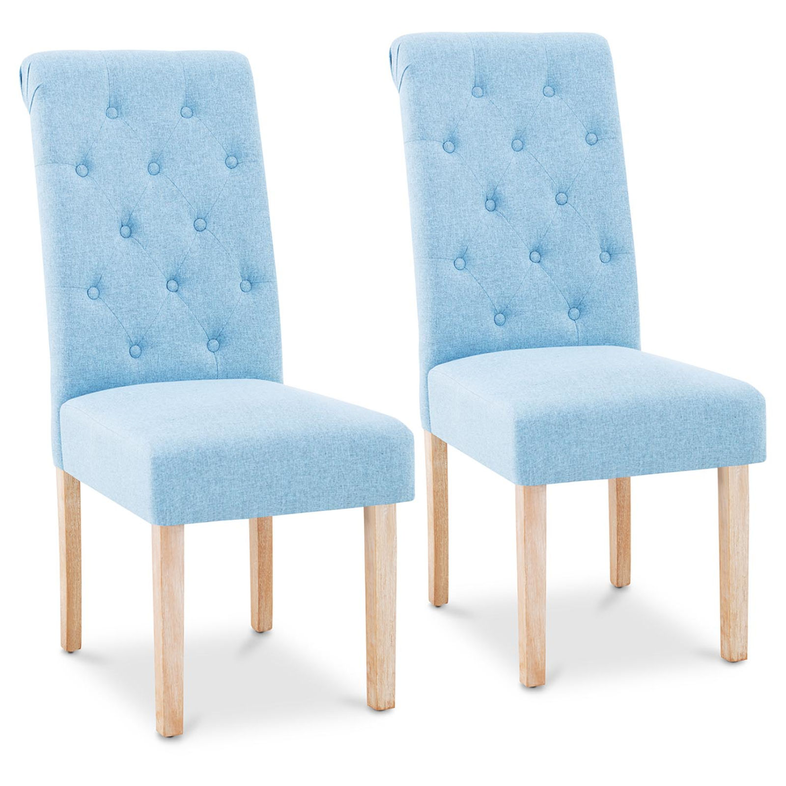 Krzesło tapicerowane do jadalni salonu 2 szt. NIEBIESKIE 10260168 FROMMSTARCK