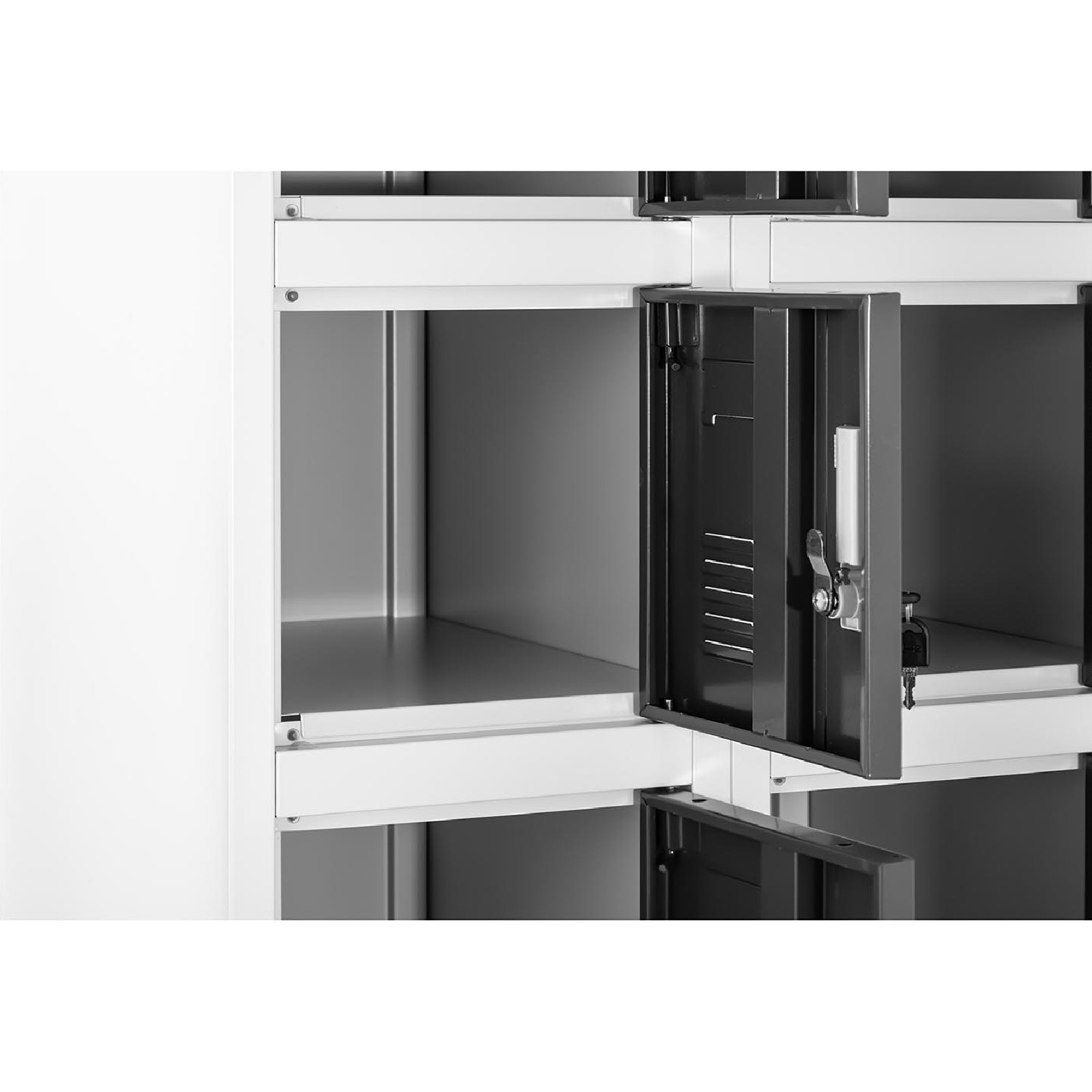 Szafa skrytkowa ze schowkami socjalna metalowa do szatni 18 skrytek na klucz 10260178 FROMMSTARCK - obrazek 3