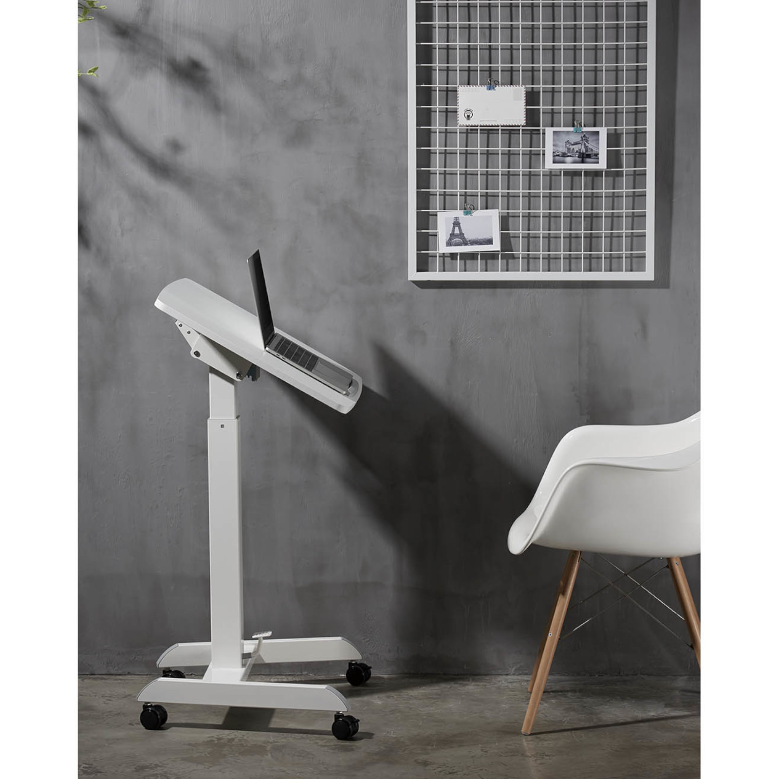 Stolik stojak pod laptopa odchylany regulowany na kółkach 60 x 52 cm 760 - 1130 mm 10260359 FROMMSTARCK - obrazek 9