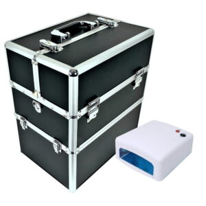 Zestaw kuferek czarny duży + lampa UV CN04529