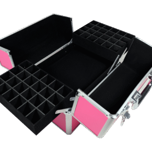 Kuferek kosmetyczny 2 poziomy różowy CN03803