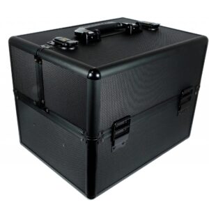 Kuferek kosmetyczny 2 poziomy super black CN03745