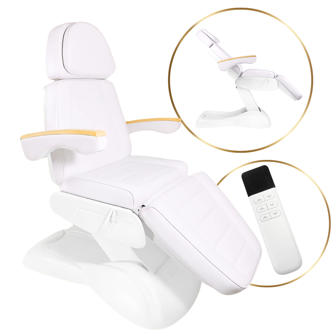 Fotel kosmetyczny elektryczny LUX 3 bezprzewodowy pilot CN04485