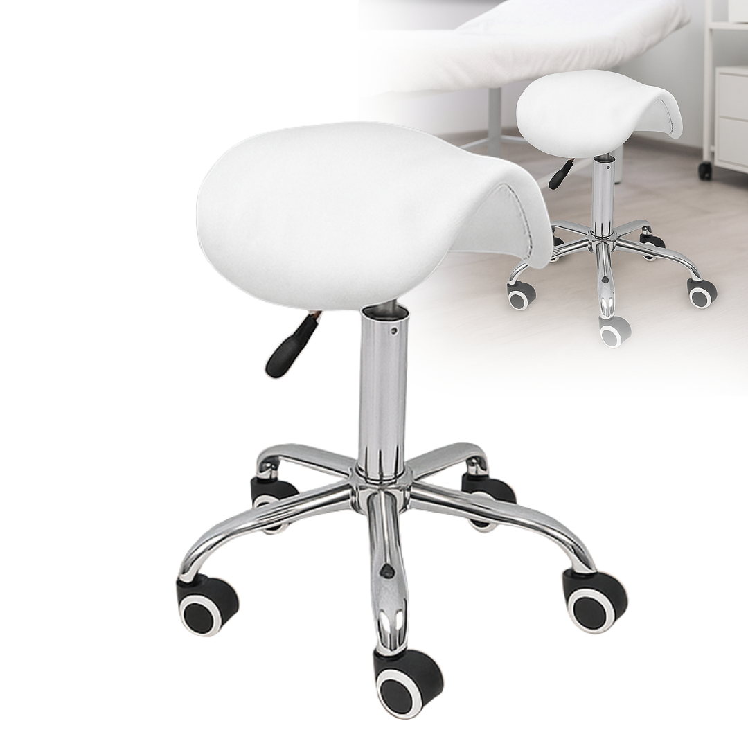 Taboret kosmetyczny OPTIMA bez oparcia biały CN00726