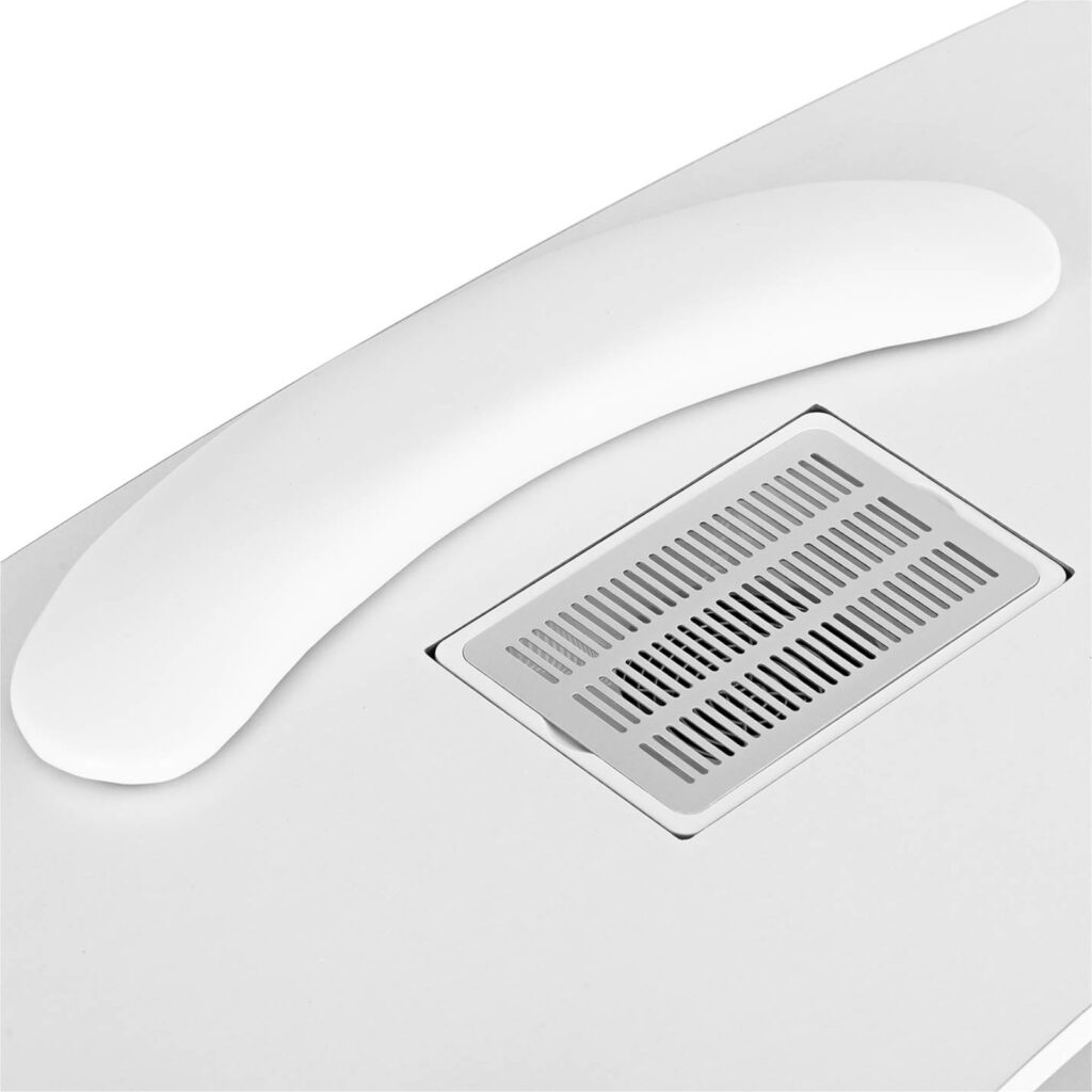 Pochłaniacz pyłu w biurku do manicure - szczegół systemu wentylacji