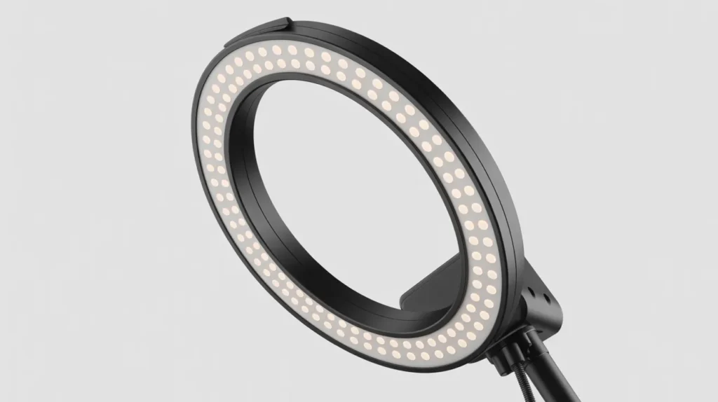 Bezcieniowa lampa kosmetyczna LED - równomierne oświetlenie do zabiegów na twarz