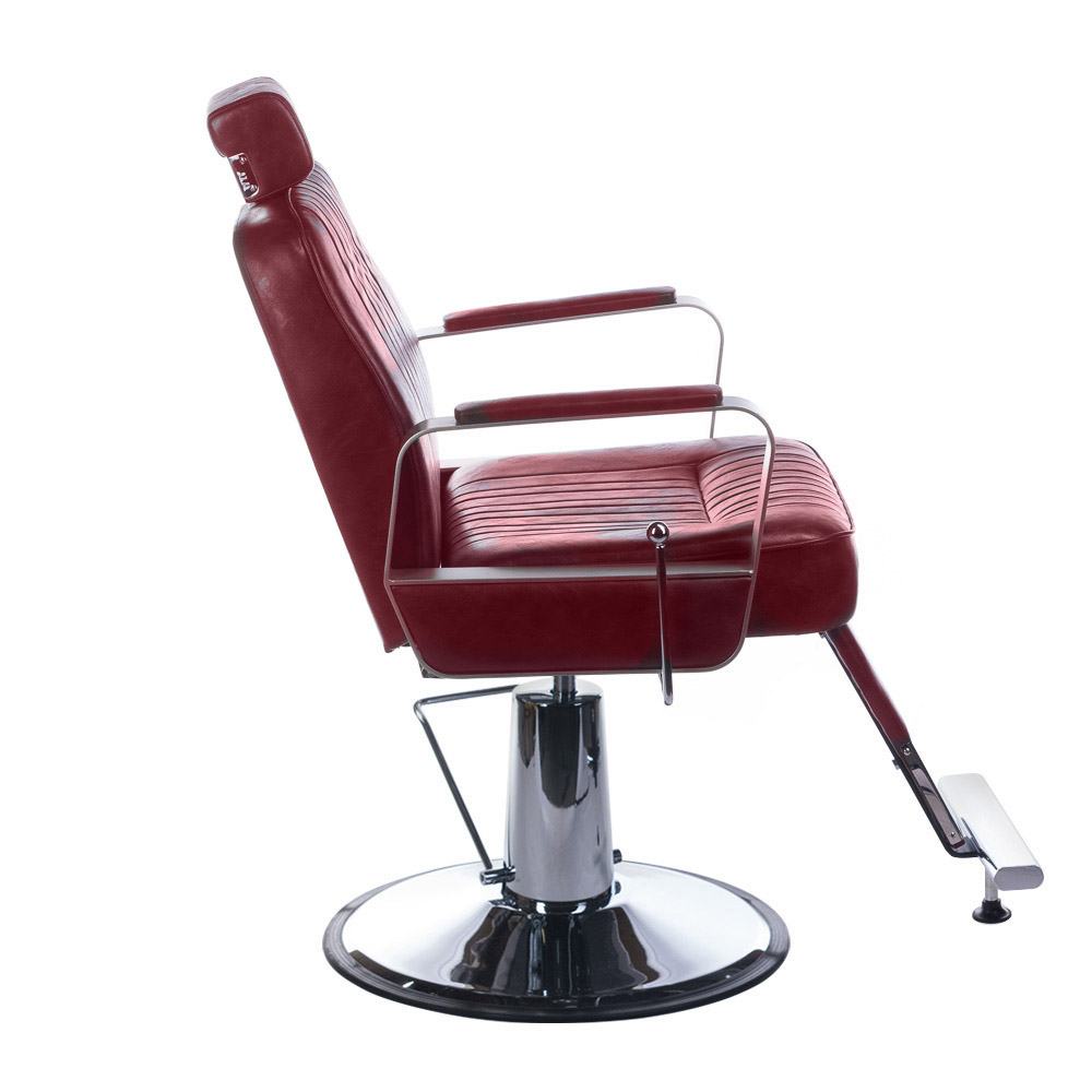 Fotel barberski HOMER BH-31237 Wiśniowy BH-31237/180 - obrazek 3