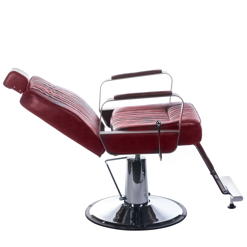 Fotel barberski HOMER BH-31237 Wiśniowy BH-31237/180 - obrazek 4