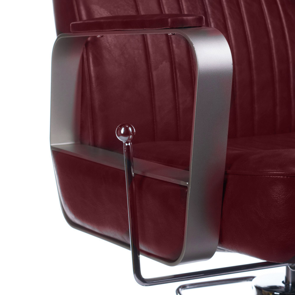 Fotel barberski HOMER BH-31237 Wiśniowy BH-31237/180 - obrazek 7